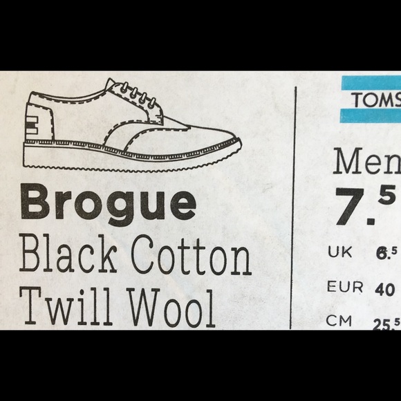 Toms Men Brogue Contract Derby Shoes - Picture 6 of 6